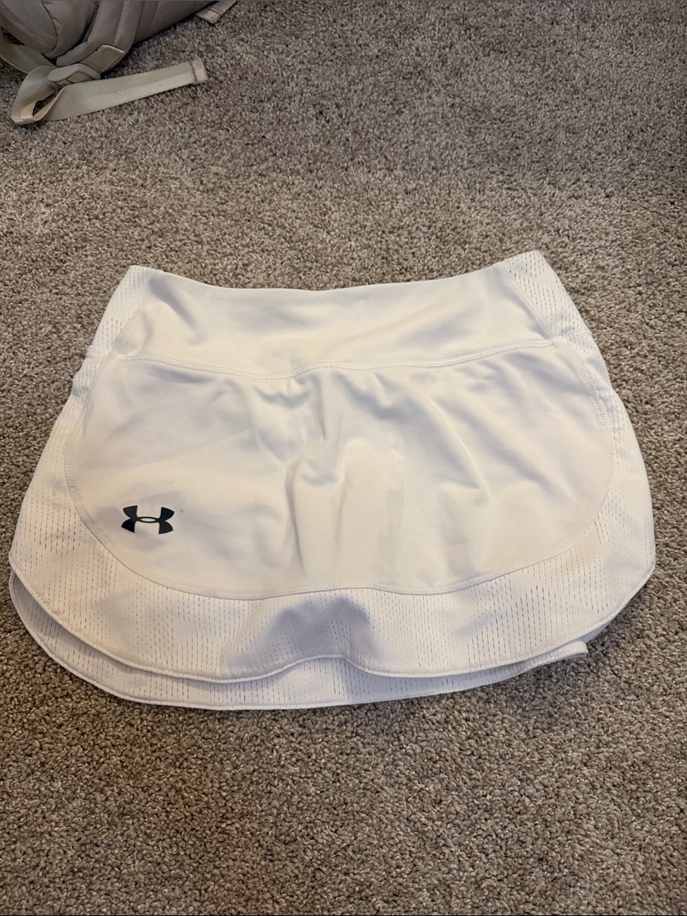 Under Armour White Tennis Skort with Black Logo